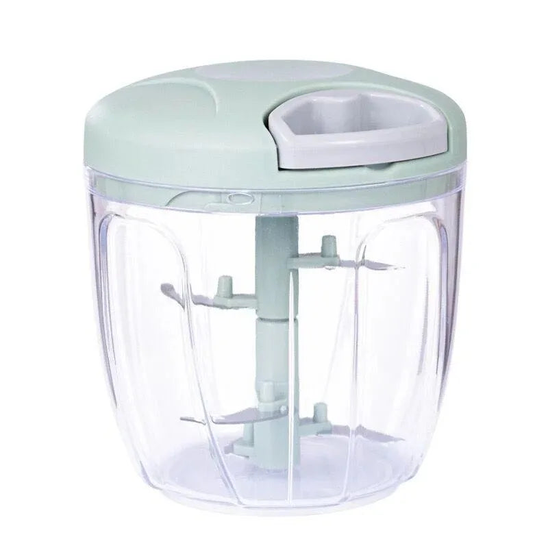 Manual Garlic Chopper & Vegetable Mincer – Pull-Cord Crusher, 500ml & 900ml