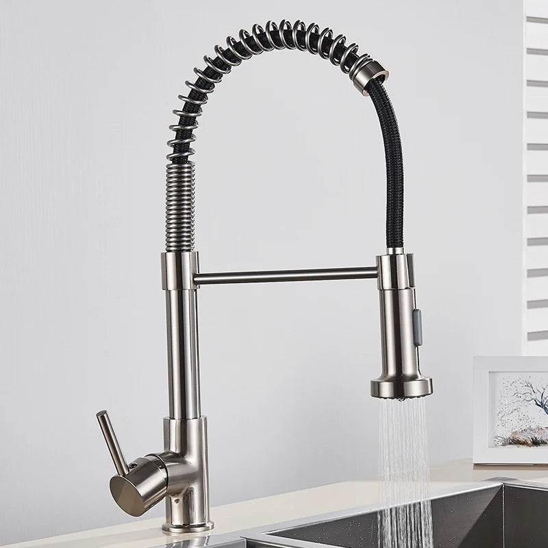 Pull-Down Kitchen Mixer Tap – Single Handle, 360° Rotation, 2-Way Spray