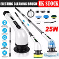 9-in-1 Cordless Electric Spin Scrubber with Telescopic Handle & 9 Brush Heads