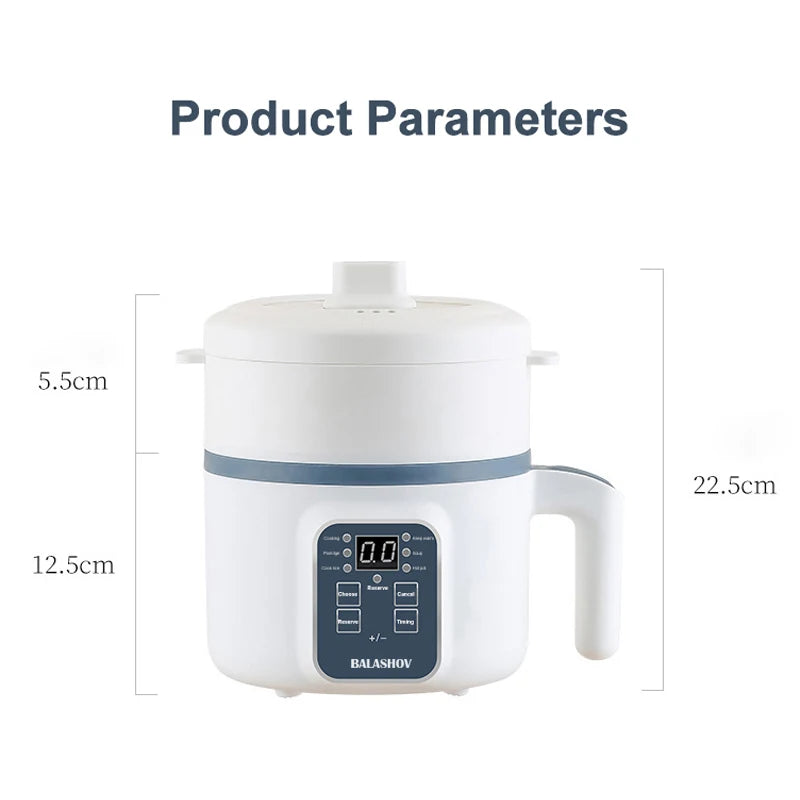 1.7L Electric Rice Cooker – Non-Stick, Multi-Function, Single & Double Layer