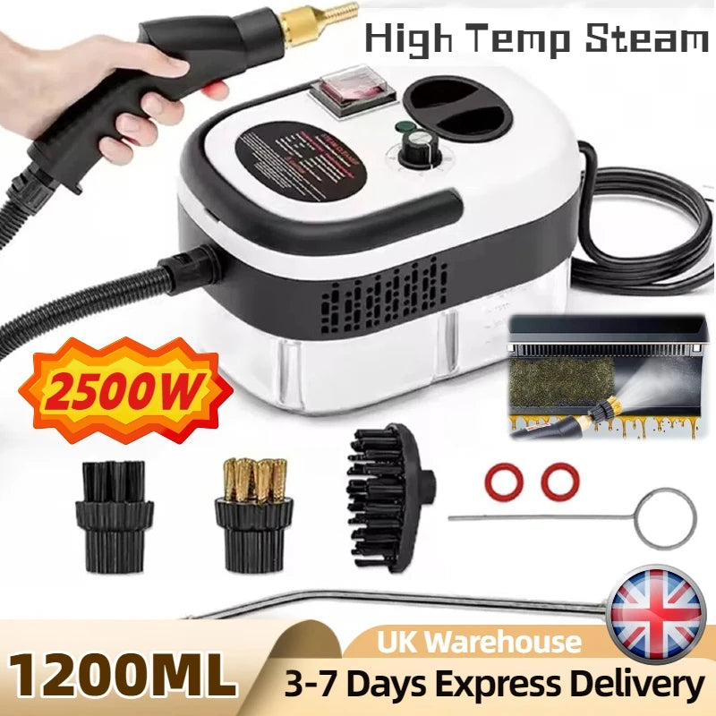 1200ML Handheld Steam Cleaner – 2500W High Pressure Multi-Surface Steamer