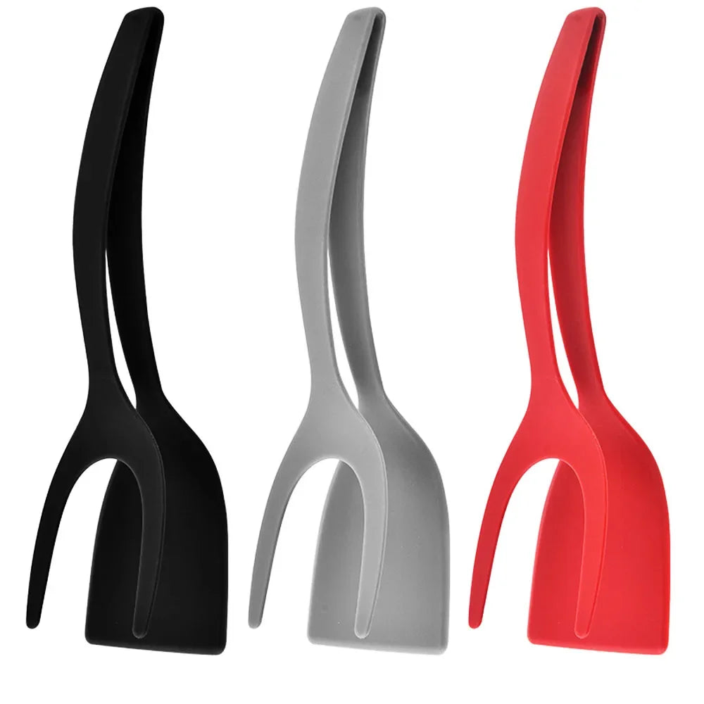 2-in-1 Flip Tongs & Spatula – Non-Stick Kitchen Turner for Eggs, Steak & Pancakes