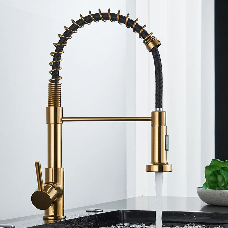 Pull-Down Kitchen Mixer Tap – Single Handle, 360° Rotation, 2-Way Spray
