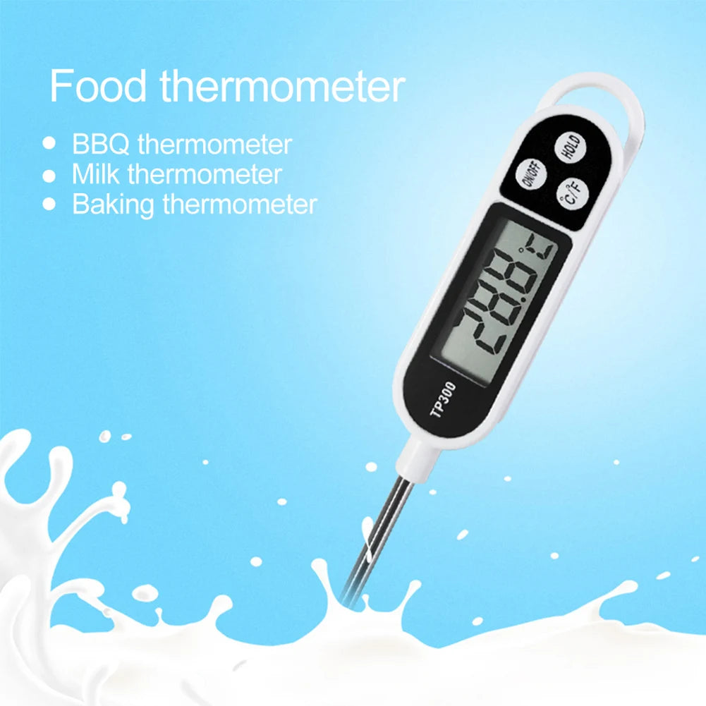 TP300 Electronic Food Probe Instant Read Digital Temperature Measuring Tool Digital Milk Thermometer for Meat /Cooking /BBQ/Milk