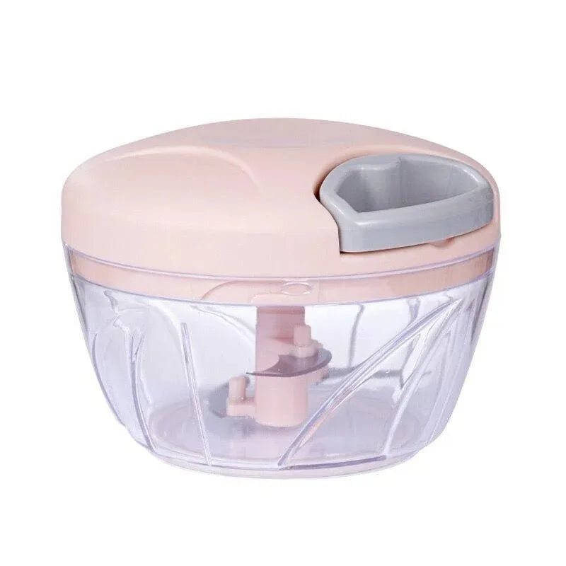 Manual Garlic Chopper & Vegetable Mincer – Pull-Cord Crusher, 500ml & 900ml